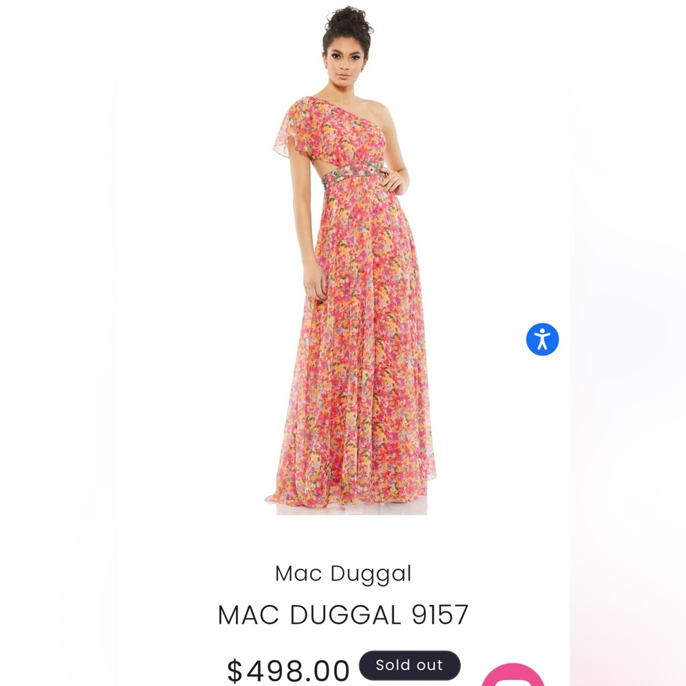 NWT MAC DUGGAL FLORAL SEQUIN BUTTERFLY SLEEVE GOWN PROM BALL EVENING 10 9157